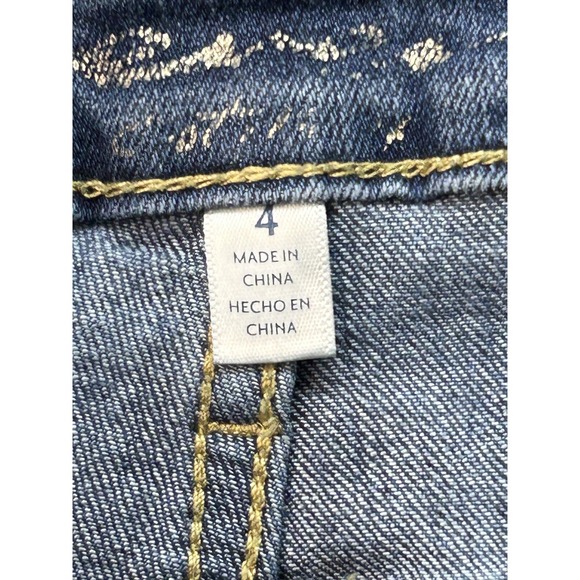 Seven7 Womens Sz 4 Designer Blue Denim Shorts Sunset Bermuda Mid Rise Stretch - Picture 6 of 13